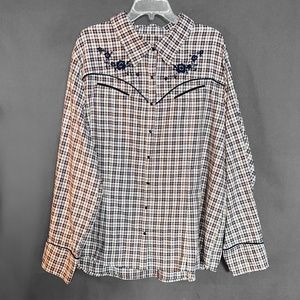 Plaid Button-Up Women's Top